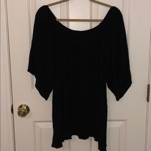 Black Crepe 3/4 Sleeve Tunic